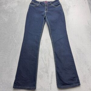 Wrangler Jeans Womens 9/10x34 Blue Ultimate Riding Bootcut 10MWZJK Embroidered